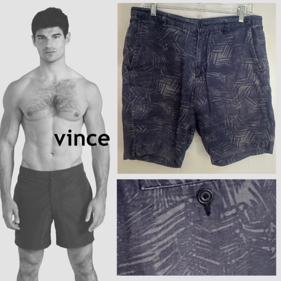 Vince Shorts 31" waist 9.5" inseam 100% hemp Gently worn Belt loops 4 pockets - Picture 1 of 4